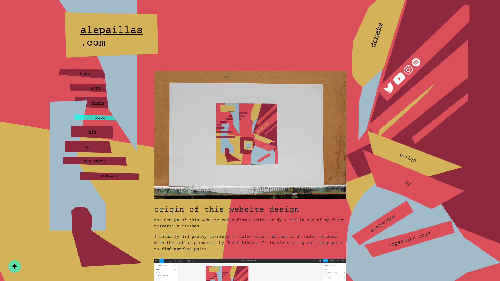 Color study that inspired this web design.